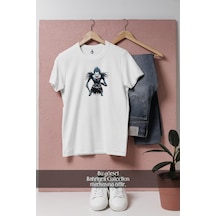 Bahriyeli Collection Oversize Death Note Ryuk Tasarımlı Unisex T-shirt Beyaz