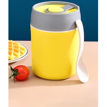 304 Çelik Yemek Mama Saklama Kabı cin560sr Sarı 500 ML Sarı