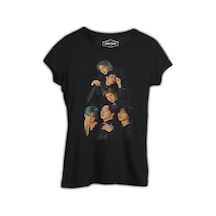 Super M - Group Siyah Kadın Tshirt 001