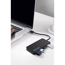 Thentech 4 Portlu Usb 3.0 Hub Çoklayıcı Type-c 5gbps Yüksek Hız Dizüstü Masaüstü Pc Macbook Uyumlu  Dönüştürücü