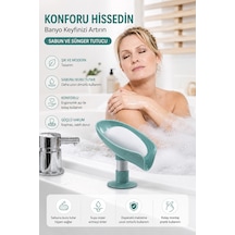 Buççin Online Mağaza Banyo Sabunluğu Vantuzlu Sabunluk Dikey Tasarım Banyo Düzenleyici Katı Sabun Standı Silikon Çok Renk Çok Renkli