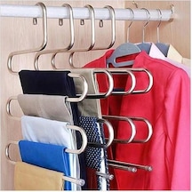 Eşarp Başörtüsü Pantolon Pijama Elbise Askısı5 Katlı Metal Askı Çok Renkli