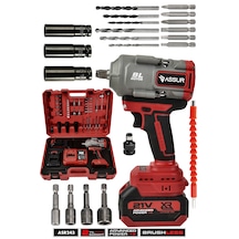 Assur ASR243 21V Çift Akü 1100NM Somun Sıkma Sökme Kırmızı