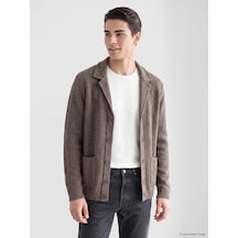 LC Waikiki Lc Waıkıkı Bej Regular Fit Ceket Yaka Erkek Triko Hırka