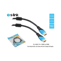 S-Link Sl-H4K10 19+1 Hdmi To Hdmi 10M Gold 1080P 1.4 Ver. 3D Kab