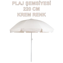 Plaj Şemsiyesi 220 Cm Krem Renk