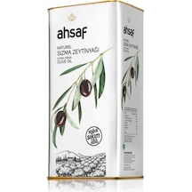Ahsaf Soğuk Sıkım Naturel Sızma Zeytinyağı Teneke 5 L