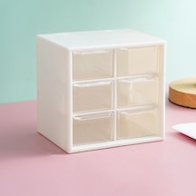 Ganzhoushop Depolama Kutusu Büyük Kapasiteli Yerden Tasarruf Sağlayan Pp Çekmece Tipi Masaüstü Kalem Makyaj Düzenleyici Kutusu Ev İçinpembe