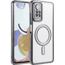 Xiaomi Redmi Note 12 Pro 4g Joke Simli Magneticsafe Kılıf - Siyah Düz Renkli