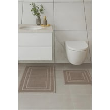 Özdilek Nev Marka 2'li Banyo Paspası Line Bej Çok Renkli