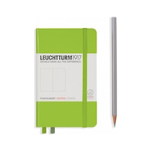 Leuchtturm1917 Not Defteri Cep Boy A6 , Sert Kapak, 187 Numaralandırılmış Sayfa, Noktalı, Lime Yeşil