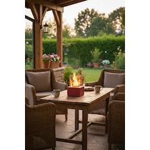 Muko Kırmızı Biyoetanol Masaüstü Şömine - 1 Lt Copart Yakıt Hediye