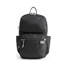 Sanmorris Unisex Suya Dayanıklı Paraşüt Kumaş 5 Bölmeli Laptop Bölmeli Seyahat Ve Okul Çantası Sı-6032 Siyah Düz