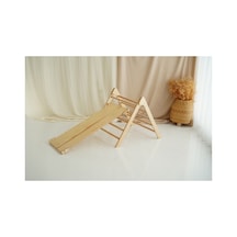 Montessori Pikler Üçgeni + Tırmanma Rampası Ve Kaydırak