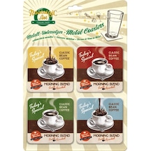 Nostalgic-art 46025 Kahve Ve Çikolata Morning Blend, Altlık-seti, 4-parçalı Acı Kahve