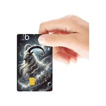 Oğlak Burcu Temalı Parlak Kredi/banka Kart Kaplama Sticker Standart