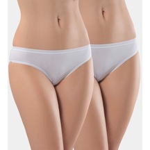 Türen Kadın Likralı 2'li Pamuklu Bikini Külot 230/beyaz 001