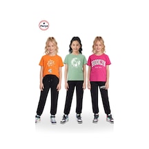 Turuncu - Mint Yeşili - Fuşya