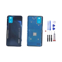 Oppo A52 Siyah Arka Cam Kapak Pil Kapağı Tamir Set B7000 Set Siyah