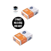 2 Paket Bion Ataş No:3 30 Mm 1 Paket 100 Adet Toplam 200 Adet