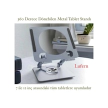 Dayanıklı 360 Derece Dönebilen Yükseltilmiş Masaüstü Ayarlanabilir Metal Tablet Standı Kaymaz