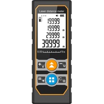 Geeroyoo Te70 Lazer Ölçüm Aleti, 70m Mesafe, Açı Sensörlü, Çok Birim M/ft/in , Alan/hacim/pitagor Teoremi Modları, Pil İçermez