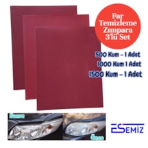Far Temizleme Zımpara Seti Sulu İnceden Kalına Zımpara 3 Adet