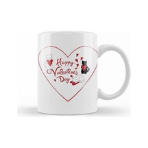 Aşk Kediler Happy Valentine's Cats Kupa Bardak Porselen Karışık