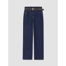 Lcw Modest İndigo Beli Kemerli Straight Jean