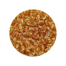 Tedar Dökme Cam Kum Boncuk 8/0 3 Mm - 20 Gram - Şeffaf Koyu Sarı - Bnc176 Najmaddin (No:1) 8.5Cm X 10.5 Cm