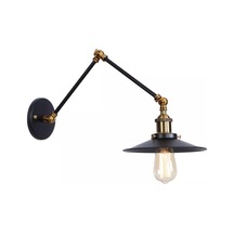 Mylights Retro Rustik Üç Mafsalı Akrobat Aplik Duvar Lambası Siyah