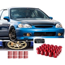Honda Civic 1996-2001 Bijon Takımı Kırmızı 20 Adet D1 Spec