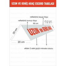 Uzun Ve Geniş Araç Mıknatıslı Tabela