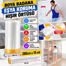 Boya Badana Eşya Koruma Hışır Örtüsü 280cm X 15 Mt Yapışkanlı Hışır Örtü Adet Fiyatıdır Renkli