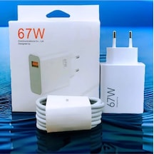 Redmi Note 7s 4gb 64gb Uyumlu 67 Watt Hızlı Şarj Aleti + 1 Metre Kablo Set 67 Watt Mi Şarj Cihazı
