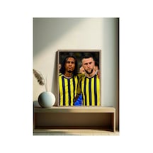 Poster Sarı Lacivert Nathan Ake Ahşap Çerçeveli Tek Parça Futbol Tablo Çok Renkli - 911988312 Çok Renkli