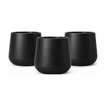 So-atl04 Atlas Dekoratif Plastik Modern Saksı 7 Lt Siyah 3 Adet