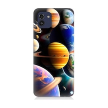 Samsung Galaxy A03 Uyumlu Uzaydaki Gezegenler Desenli Silikon Kılıf
