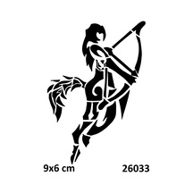 Airbrush Tattoo Öfkeli Tanrıça Ok Yapışkanlı Stencil Süsleme Ve Boyama Kalıbı