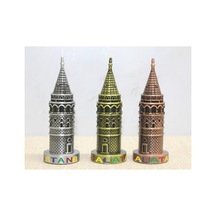 3 Adet Metal Galata Kulesi Metal Dekor Süs Eşyası Masaüstü Minyatür Replica Souvenir Ve Ornament