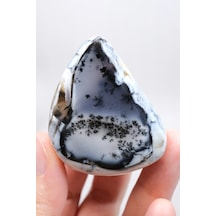 Alkimik Mavi Ve Altın Birleşimi: Cilalı Merlinit Dendritik Opal Numunesi