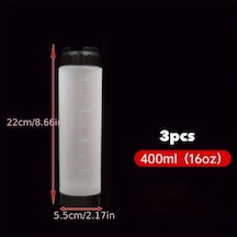 Willowhaven Siyah 3'lü 16oz Doldurulabilir Uçlu Plastik Sıkma Şişesi, Sos Krema Dispanseri Siyah