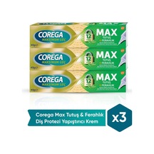 Max Tutuş & Ferahlık Diş Protezi Yapıştırıcı Krem 40g X 3 Adet