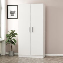 Tdesıgno Hira Giyinme Dolabı - Çok Amaçlı Dolap - Gardırop 80 Cm Beyaz