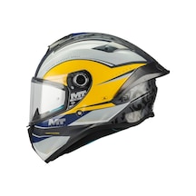 Mt Helmets Targo S Outside C3 Kapalı Kask Siyah - Beyaz - Sarı