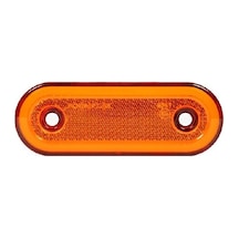 Oval Yan İşaret Lamba Neon 20 Led'Li 115Mm 12V-24V Sarı
