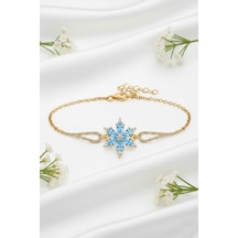 Çekirdekjewelry 925 Ayar Gümüş Akua Taşlı Bileklik Sarı