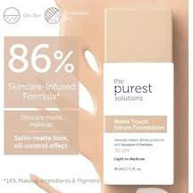The Purest Solutions Sebum Dengeleyici & Matlaştırıcı Serum Fondöten Spf 50, 30 Mililitre Açık/orta Ton