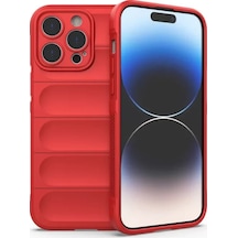 Newface Apple İphone 15 Pro Kılıf Optimum Silikon - Kırmızı