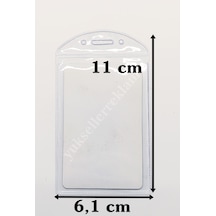 Yaka Kartı Poşeti Kimlik Boy Dikey 11X6.1 CM 100 Adet